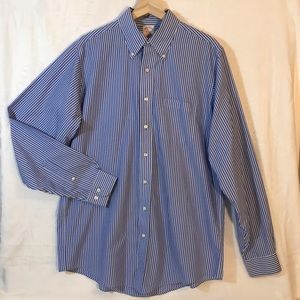 Brooks Brothers Men’s Blue and White Striped shirt